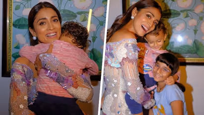 Shriya Saran shares adorable family picture with daughters and husband [PHOTOS]