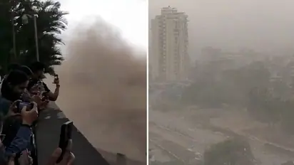 Mumbai witnesses first rain of the season accompanied by massive dust storm; WATCH dramatic videos