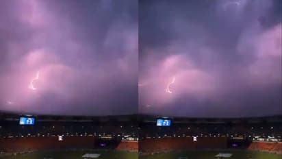 IPL 2024: Lighting in Ahmedabad caught on camera as GT eliminated after rain mars KKR clash (WATCH)