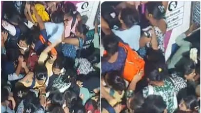 സൂചികുത്താനിടമില്ല, ഒന്ന് കയറിപ്പറ്റാൻ സ്ത്രീകളുടെ പെടാപ്പാട്; എന്തൊരവസ്ഥ! ഞെട്ടിക്കുന്ന വീഡിയോ പുറത്ത്