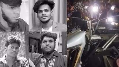 எமன் ரூபத்தில் வந்த மாடு! ஹாலிவுட் பட பாணியில் மூன்று முறை பல்டி அடித்து மரத்தில் மோதிய கார்! 5 இளைஞர்கள் பலி!