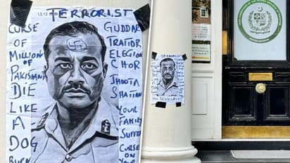 'Terrorist, burn in hell': Poster targeting Pak Army chief outside UK High Commission amid PoK unrest surfaces