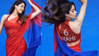 Janhvi Kapoor Stuns in Manish Malhotra Saree at 'Mr and Mrs Mahi' Trailer Launch