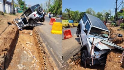 നിർമാണം നടക്കുന്ന കാനയിലേക്ക് ജീപ്പ് മറിഞ്ഞ് റിട്ട.അധ്യാപിക മരിച്ചു; നടൻ മാത്യുവിൻെറ മാതാപിതാക്കൾക്ക് പരിക്ക്