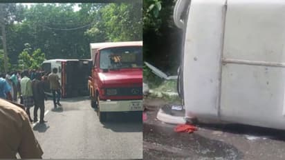 ശബരിമല ദർശനം കഴിഞ്ഞു മടങ്ങിയവർ സഞ്ചരിച്ച മിനി ബസ് മറിഞ്ഞു; നാല് വയസ്സുകാരൻ മരിച്ചു, അഞ്ച് പേർക്ക് പരിക്ക്