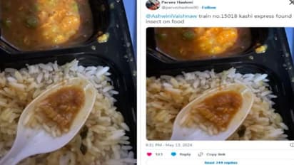 ಕಾಶಿ ಎಕ್ಸ್‌ಪ್ರೆಸ್‌ನಲ್ಲಿ ವಿತರಿಸಿದ ಆಹಾರದ ಪ್ಯಾಕೆಟ್‌ನಲ್ಲಿತ್ತು ಹುಳ, ವೀಡಿಯೋ ವೈರಲ್
