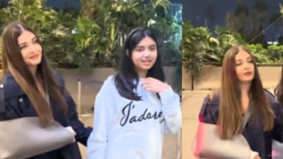 Aishwarya Rai and daughter Aaradhya depart for Cannes: fans anxious about actress's injured hand