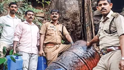 നിലമ്പൂരിൽ പാറക്കൂട്ടങ്ങള്ക്കിടയില് കലക്കി സൂക്ഷിച്ച 305 ലിറ്റർ വാഷും വാറ്റുപകരണങ്ങളും പിടികൂടി