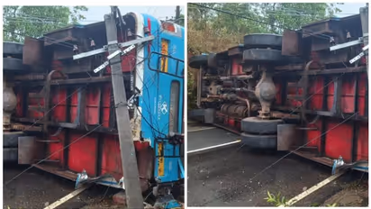 വർക്കലയിൽ സ്വകാര്യ ബസ് നിയന്ത്രണം വിട്ട് മറിഞ്ഞ് അപകടം; ഡ്രൈവർ ഗുരുതരാവസ്ഥയിൽ, നിരവധി പേർക്ക് പരിക്ക്