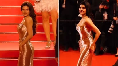 Cannes 2024: Jacqueline Fernandez dons golden gown as she debuts at the film festival