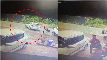 ആദ്യം ബൈക്കിലിടിച്ചു, വെട്ടിച്ചതിന് പിന്നാലെ 6 വാഹനങ്ങളില്‍ ഇടിച്ച് കാര്‍; വീഡിയോ...