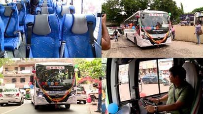 പുഷ്ബാക്ക് സീറ്റ്, എസി; സൂപ്പർ ഫാസ്റ്റ് ബസ്സുമായി കെഎസ്ആര്‍ടിസി, പരീക്ഷണ ഓട്ടത്തില്‍ ഡ്രൈവറായി മന്ത്രി