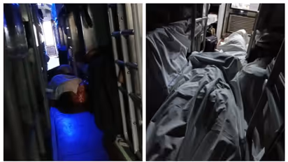 എസി 3 ടയർ കോച്ചിന്റെ തറയില് പുതച്ചുറങ്ങുന്ന ടിക്കറ്റ് ഇല്ലാത്ത യാത്രക്കാര്; ചിത്രങ്ങള് വൈറല്