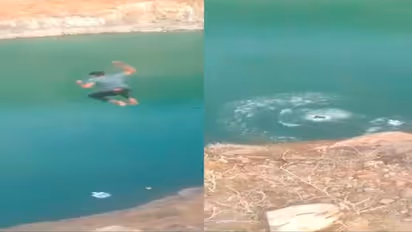 ರೀಲ್ಸ್ ಜೀವಕ್ಕಿಂತ ಹೆಚ್ಚ? 100 ಅಡಿ ಎತ್ತರದಿಂದ ಕೆರೆಗೆ ಹಾರಿದ ತರುಣ ಸಾವು: ವೀಡಿಯೋ ವೈರಲ್