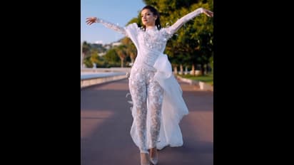 Cannes 2024: Avneet Kaur dresses up in white lacy jumpsuit as she debuts at the Film Festival