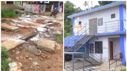 19 ലക്ഷം മുടക്കി 6 മാസം മുമ്പ് നിർമാണം; സെപ്റ്റിക് ടാങ്ക് പൊട്ടിയൊലിച്ച് മൂക്കുപൊത്താതെ നടക്കാനാവുന്നില്ല