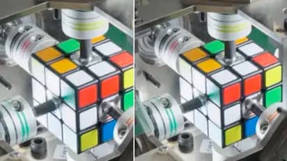 ಅಬ್ಬಬ್ಬಾ..ಒಂದು ಸೆಕೆಂಡ್ಗಿಂತಲೂ ಕಡಿಮೆ ಅವಧಿಯಲ್ಲಿ ರೂಬಿಕ್ಸ್ ಕ್ಯೂಬ್ ಸರಿಪಡಿಸಿದ ರೊಬೋಟ್!