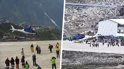 Helicopter carrying pilgrims goes into tailspin while landing in Kedarnath, video viral on social media -WATCH