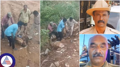 ಕೆರೆಯ ಕೆಸರಲ್ಲಿ ಮುಳುಗಿ, ಕೇವಲ ಕೈ ಮೇಲಕ್ಕೆತ್ತಿ ಸಾವಿನಂಚಿನಲ್ಲಿದ್ದ ವ್ಯಕ್ತಿ ಕಾಪಾಡಿದ ಪೊಲೀಸರು