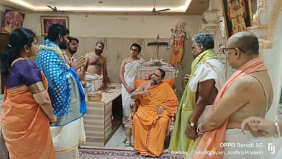 ಕುಟುಂಬ ಸಮೇತ ಮಂತ್ರಾಲಯಕ್ಕೆ ಭೇಟಿ ನೀಡಿ ಗುರುರಾಯರ ದರ್ಶನ ಪಡೆದ ಅಣ್ಣಾಮಲೈ