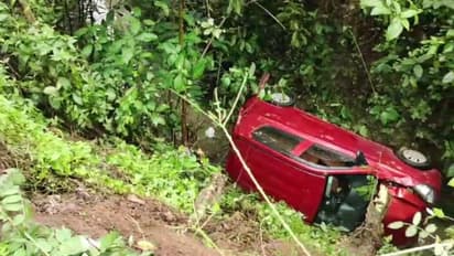 25 അടി താഴ്ചയിൽ കനാലിലേക്ക് കാർ മറിഞ്ഞു; കേന്ദ്ര സർക്കാർ ഉദ്യോഗസ്ഥനും കുടുംബവും അത്ഭുകരമായി രക്ഷപ്പെട്ടു