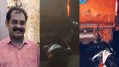 പള്ളിയില് നിന്ന് മക്കളുമായി മടങ്ങുന്നതിനിടെ ടോറസ് ലോറിയ്ക്ക് പിന്നില് സ്കൂട്ടറിടിച്ച് 43കാരൻ മരിച്ചു