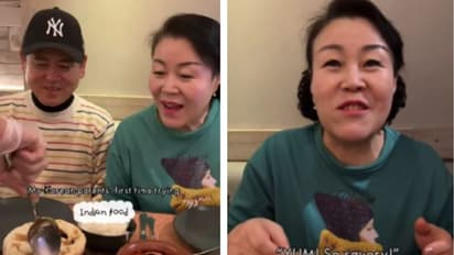 ഇന്ത്യന്‍ ഭക്ഷണം ആസ്വദിക്കുന്ന മാതാപിതാക്കളുടെ വീഡിയോ പകര്‍ത്തി കൊറിയന്‍ വ്ളോഗര്‍ 