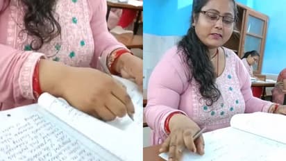 WATCH: Viral video of Bihar teacher checking answer sheet without reading; FIR registered 