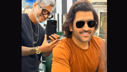 MS Dhoni Shows Off New Haircut by Aalim Hakim; Internet Showers Compliments