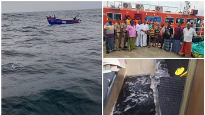 കടൽക്ഷോഭത്തിൽ കുടുങ്ങി വള്ളങ്ങൾ; രക്ഷയ്ക്കെത്തി തീരദേശ പൊലീസും മറൈൻ എൻഫോഴ്സ്മെന്റും