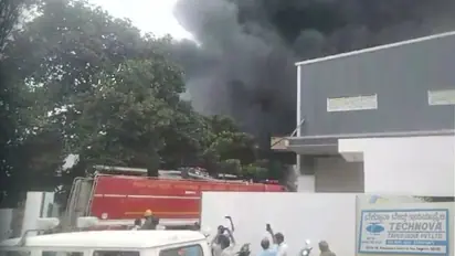 Fire accident in Technova tapes factory at Bengaluru's Bommasandra industrial area, rescue underway