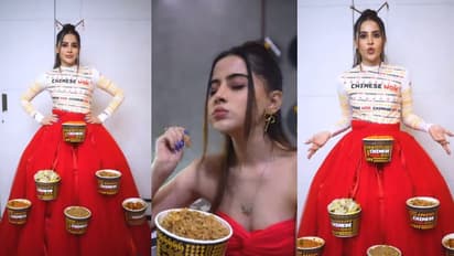 നൂഡില്സ് പാക്കറ്റില് നിന്നൊരു ഔട്ട്ഫിറ്റ്; പുതിയ ഫാഷന് പരീക്ഷണവുമായി ഉർഫി ജാവേദ്; വീഡിയോ