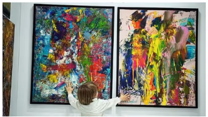 രണ്ട് വയസുകാരന്‍റെ ചിത്രം മിനി പിക്കാസോ, വിറ്റ് പോയത് ആറ് ലക്ഷത്തോളം രൂപയ്ക്ക് 