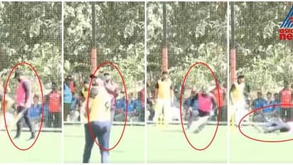 ക്രിക്കറ്റ് കളിക്കിടെ സിക്സറടിച്ചു, പിന്നാലെ കുഴഞ്ഞ് വീണു; സഹതാരങ്ങൾ നോക്കി നിൽക്കേ യുവാവിന് മരണം- VIDEO