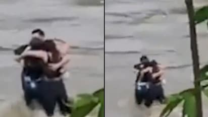 ಪ್ರವಾಹ ನೀರಿನಲ್ಲಿ ತಬ್ಬಿಕೊಂಡು ನಿಂತರೂ ಕೊಚ್ಚಿ ಹೋದ ಮೂವರು, ಕೊನೆ ಕ್ಷಣದ ವಿಡಿಯೋ!