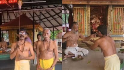 'സുരേഷേട്ടന്റെ വിജയത്തിന്'; ആറടി നീളമുള്ള ശൂലം കവിളിൽ തറച്ച് വഴിപാട്