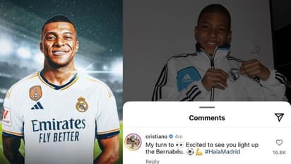 Cristiano Ronaldo's comment on Kylian Mbappe's post breaks Instagram record; 42 million likes and counting