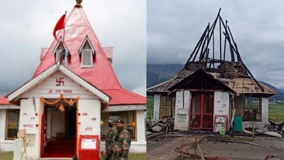 ಜಮ್ಮು-ಕಾಶ್ಮೀರದ 109 ವರ್ಷ ಹಳೆಯ ಶಿವ ದೇವಾಲಯಕ್ಕೆ ಬೆಂಕಿ