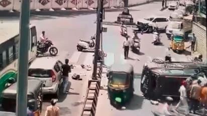 ಸಿಗ್ನಲ್ ಹಾರಲು ಹೋಗಿ ಅವಾಂತರ: ಕಾರಿಗೆ ಡಿಕ್ಕಿ ಹೊಡೆದ 4 ಪಲ್ಟಿ ಹೊಡೆದ ಕಾರು: ಸಿಸಿಟಿವಿ ದೃಶ್ಯ ವೈರಲ್‌