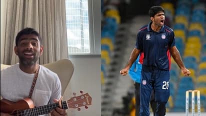 T20 WC 2024: Saurabh Netravalkar playing ukulele after US win over Pakistan wins hearts (WATCH)