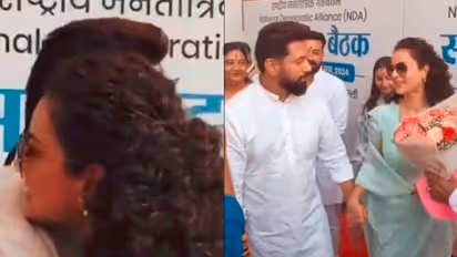 ಸಿನಿಮಾದಲ್ಲಿ ಜೊತೆಯಾಗಿ ನಟಿಸಿದ್ದ ಕಂಗನಾ, ಚಿರಾಗ್ ಪಾಸ್ವಾನ್: ಹಗ್ ಮಾಡಿ ಬಾಲಿವುಡ್ ಕ್ವೀನ್‌ಗೆ ಸ್ವಾಗತ: ವೀಡಿಯೋ