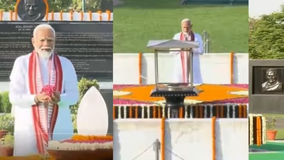 3ನೇ ಬಾರಿ ಪ್ರಧಾನಿಯಾಗಿ ಪ್ರಮಾಣವಚನ ಸ್ವೀಕಾರಕ್ಕೂ ಮೊದಲು ಗಾಂಧಿ, ಅಟಲ್ ಸ್ಮಾರಕಕ್ಕೆ ಮೋದಿ ನಮನ