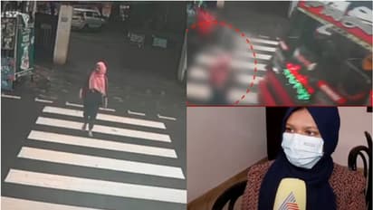 സീബ്ര ലൈനിലൂടെ റോഡ് മുറിച്ചുകടന്ന വിദ്യാർത്ഥിനിയെ ഇടിച്ച് തെറിപ്പിച്ച് ബസ്; അത്ഭുത രക്ഷപ്പെടൽ, ദൃശ്യം പുറത്ത്