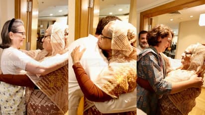 കെട്ടിപ്പിടിച്ച് സ്നേഹം പങ്കിട്ടു: ബംഗ്ലാദേശ് പ്രധാനമന്ത്രി ഷെയ്ഖ് ഹസീനയും സോണിയാ ഗാന്ധിയും കൂടിക്കാഴ്ച നടത്തി