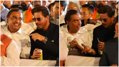 Mukesh Ambani and Shah Rukh Khan sip Rs. 31 ORS at Narendra Modi's swearing in ceremony; Internet reacts