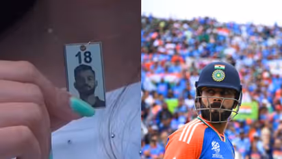 Pakistani Woman Sporting Virat Kohli Pendant at T20 World Cup Match Goes Viral [WATCH]