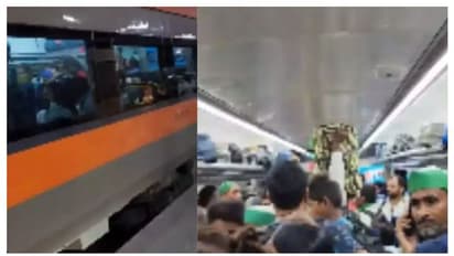 വല്ലാത്ത വിധിയിത്! ഇടിച്ചുകയറി യാത്രികർ, തിങ്ങിനിറഞ്ഞ് പ്രീമിയം വന്ദേഭാരത് ട്രെയിൻ