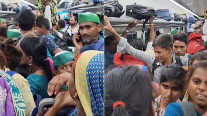ഇത് ലോക്കൽ ട്രെയിനോ? വന്ദേഭാരതിൽ കാലുകുത്താനിടമില്ല, തിങ്ങിനിറഞ്ഞ് ടിക്കറ്റില്ലായാത്രക്കാർ- റെയിൽവേയുടെ മറുപടി