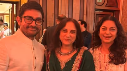 Juhi Chawla reunites with her 'Ishq' co-star Aamir Khan on his mother Zeenat Hussain's birthday [Photos]