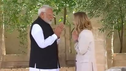 PM Modi meets Italian PM Giorgia Meloni at G7 Summit, greeted with 'Namaste' (WATCH)